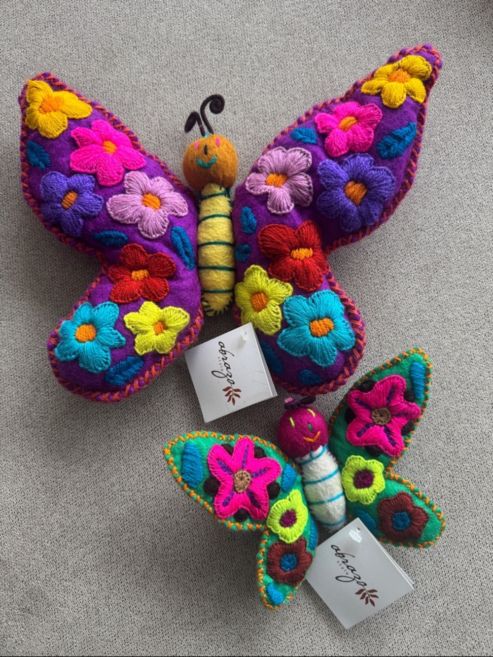 Handmade Colorful Felt Butterfly Plush Toy - Chiapas, Mexico